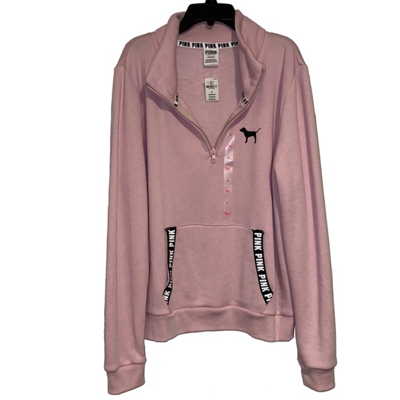 PINK Victoria's Secret Sweaters - RARE! VS Pink Half Zip Pullover - L